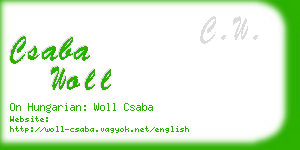 csaba woll business card